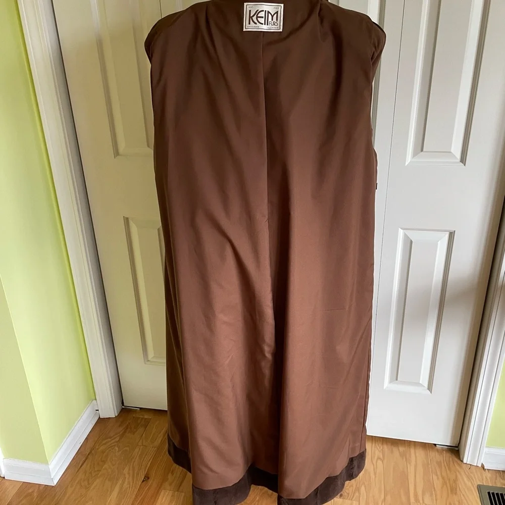 SAGA MINK Sheared Dark Brown Mink Long Coat XL Mint 💥 - Picture 11 of 11